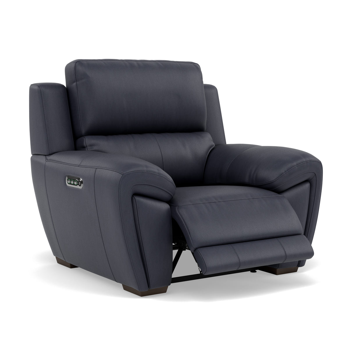 Echo Recliner Armchair - Power Recliner Chair Lumber Support Cat 25S - Power With Power Headrest Footrest Lumbar & USB — NCS-036C NAVY BLUE, gallery image 1