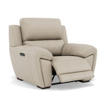 Echo Recliner Armchair - Power Recliner Chair Lumber Support Cat 25S - Power With Power Headrest Footrest Lumbar & USB — NCS-041E SILVER GREY, gallery image 1