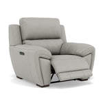 Echo Recliner Armchair - Power Recliner Chair Lumber Support Cat 25S - Power With Power Headrest Footrest Lumbar & USB — NCS-251E GREY, gallery image 1