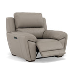 Echo Recliner Armchair - Power Recliner Chair Lumber Support Cat 25S - Power With Power Headrest Footrest Lumbar & USB — NCS-722A TAUPE, gallery image 1