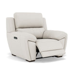 Echo Recliner Armchair - Power Recliner Chair Lumber Support Cat 25S - Power With Power Headrest Footrest Lumbar & USB — NCS-744D STAR WHITE, gallery image 1