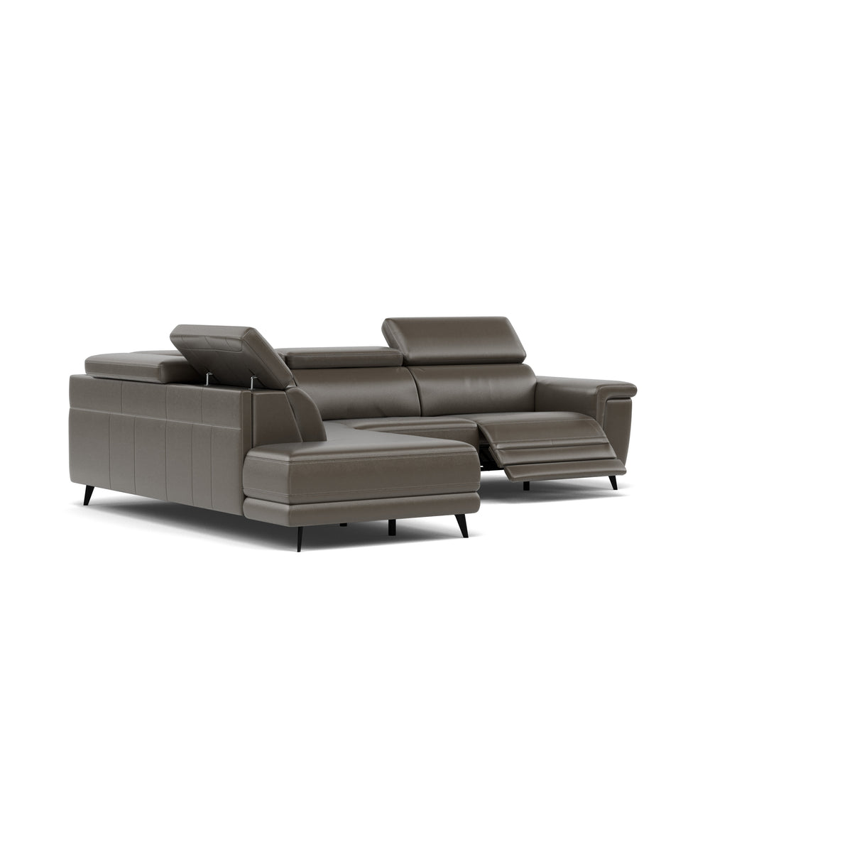 Sparta Corner Recliner Sofa - Combination 4 - Right Hand Facing Sofa Corner Group (Two Motors) Cat NL/O/S - Right Hand Facing - Power with Power Headrest & USB — NL5101 New York Anthkacite Grey, gallery image 1