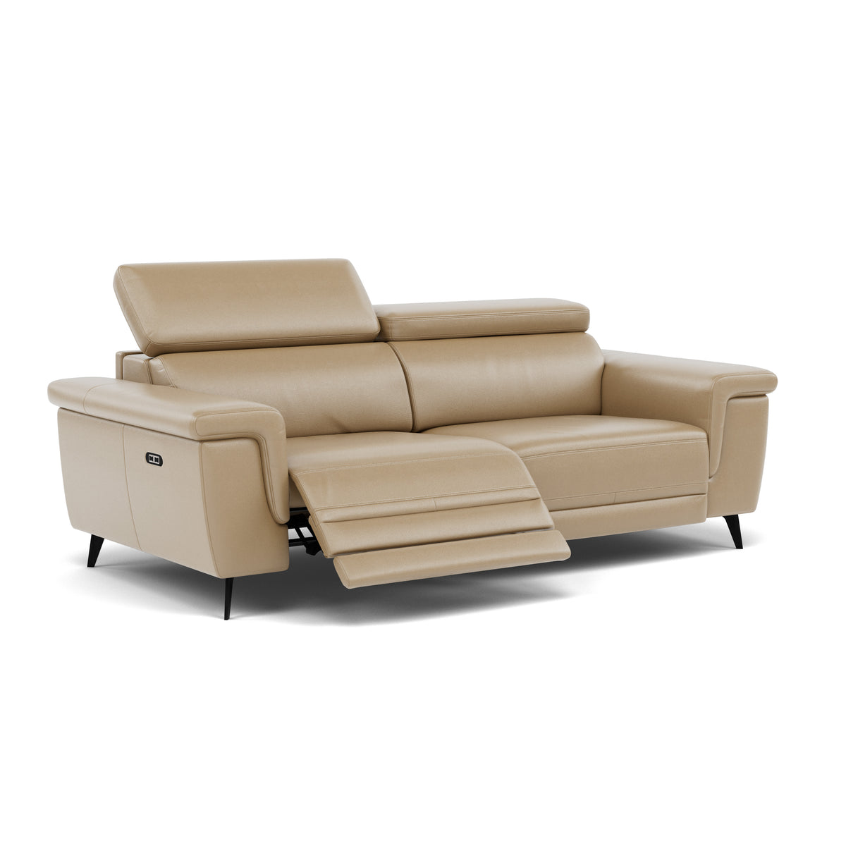 Sparta 3 Seater Recliner Sofa - 3 Str W/ 2 Power Recliner W/ 2 Power Headrest Cat NL/O/S - Power with Power Headrest & USB — NL5103 New York Sand, gallery image 1