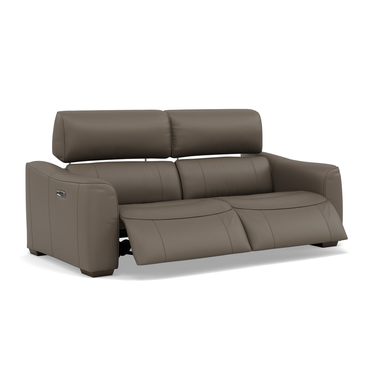 Beck Small 3 Seater Recliner Sofa - 2.5 Seater Sofa with 2 Power Recliners (Compact) Cat 20S - Power Recliner with USB — NWS-042E ELEPHANT, gallery image 1