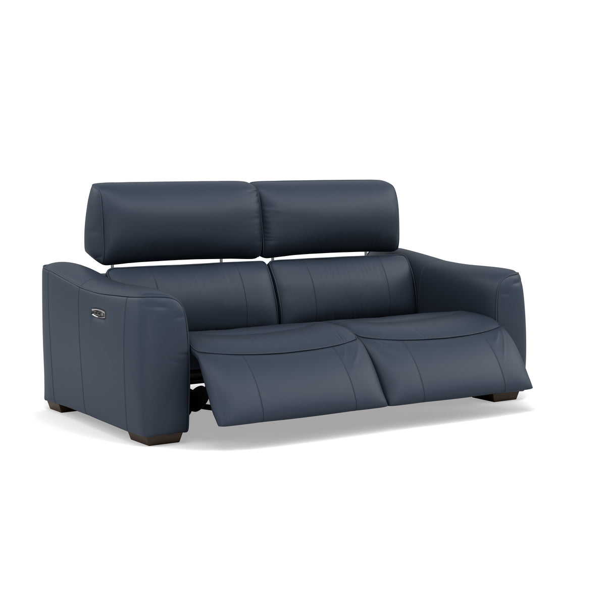 Beck 3 Seater Recliner Sofa - 2.5 Seater Sofa with 2 Power Recliners Cat 20S - Power Recliner with USB — NWS-518E OCEAN BLUE, gallery image 1
