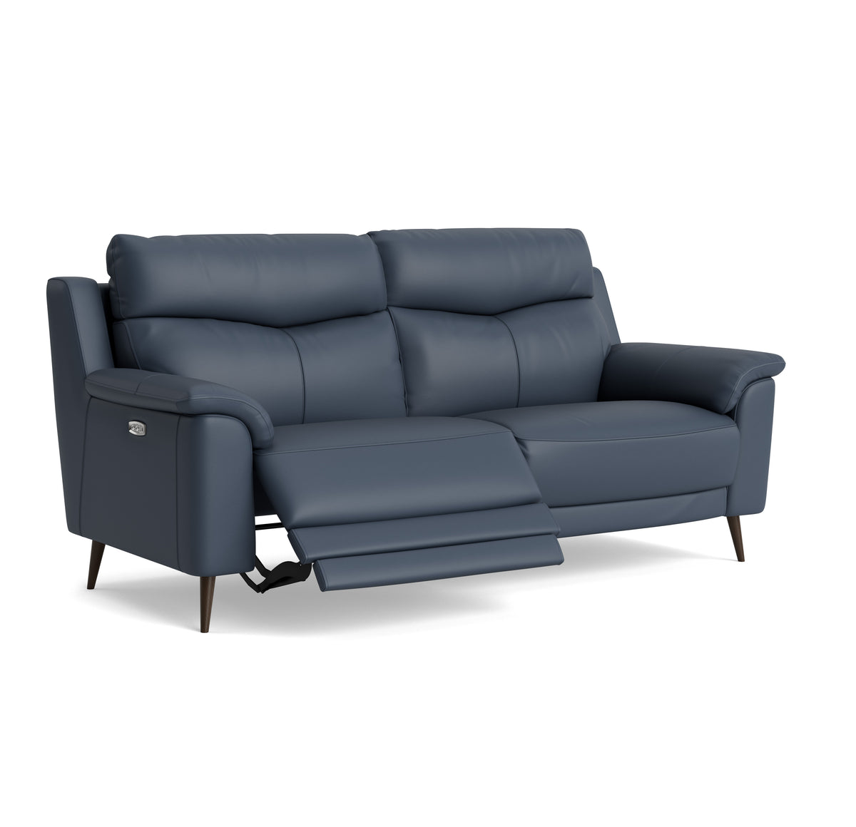 Revel Small 3 Seater Recliner Sofa - 2.5 Seater Sofa with 2 Power Recliners (Compact) Cat 20S - Power Recliner with USB — NWS-518E OCEAN BLUE, gallery image 1