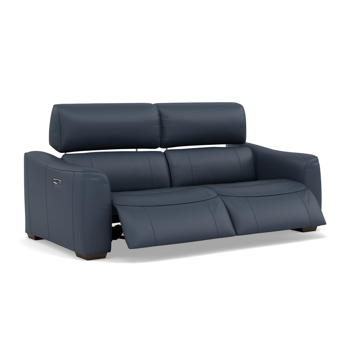 Beck Small 3 Seater Recliner Sofa - 2.5 Seater Sofa with 2 Power Recliners (Compact) Cat 20S - Power Recliner with USB — NWS-518E OCEAN BLUE, gallery image 1