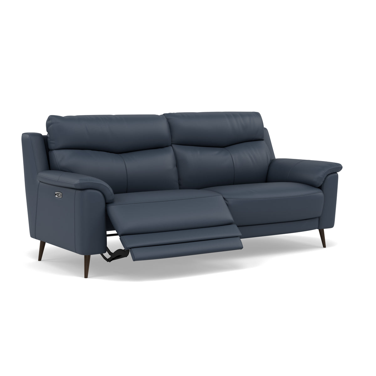 Revel 3 Seater Recliner Sofa - 2.5 Seater Sofa with 2 Power Recliners Cat 20S - Power Recliner with USB — NWS-518E OCEAN BLUE, gallery image 1