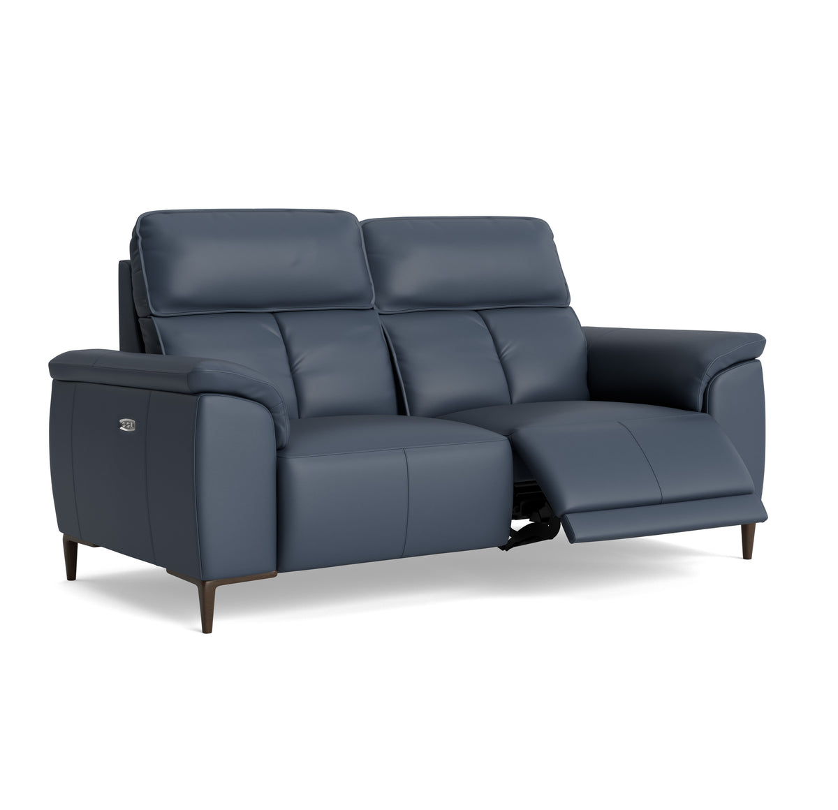 Loma Small 3 Seater Recliner Sofa - 2.5 Seater Sofa with 2 Power Recliners (Compact) USB Cat 20S - Power Recliner with USB — NWS-518E OCEAN BLUE, gallery image 1