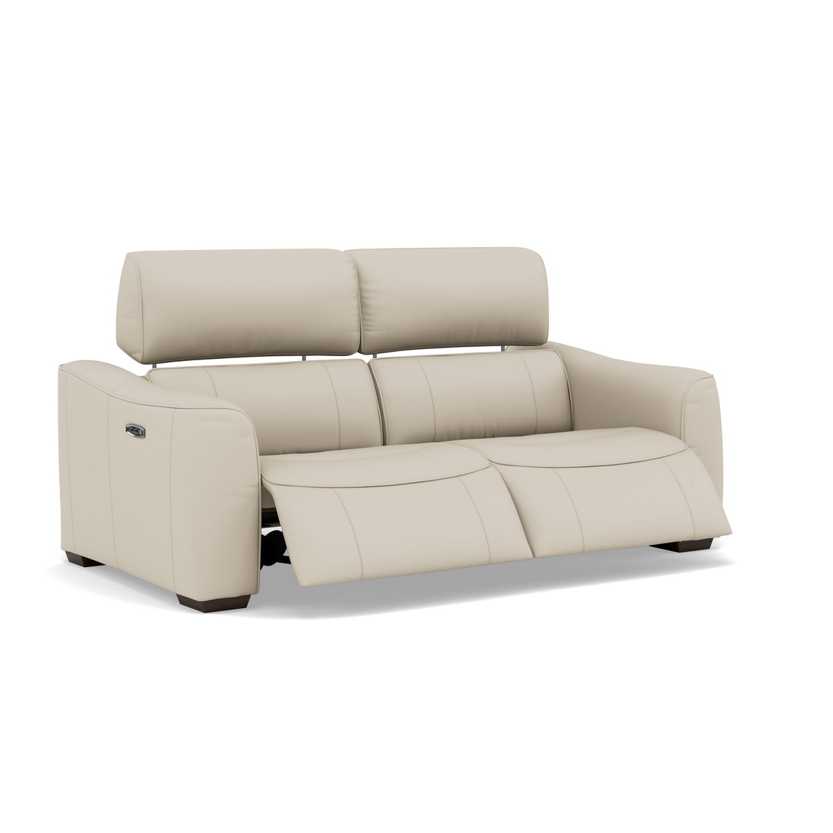 Beck 3 Seater Recliner Sofa - 2.5 Seater Sofa with 2 Power Recliners Cat 20S - Power Recliner with USB — NWS-521E FROST, gallery image 1