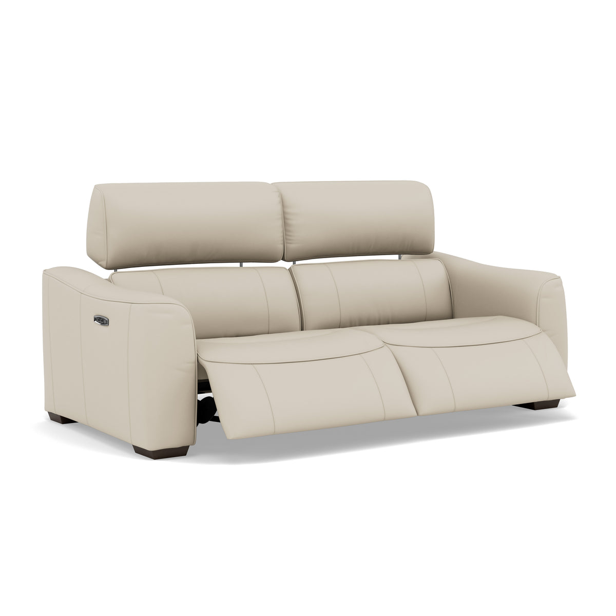Beck Small 3 Seater Recliner Sofa - 2.5 Seater Sofa with 2 Power Recliners (Compact) Cat 20S - Power Recliner with USB — NWS-521E FROST, gallery image 1