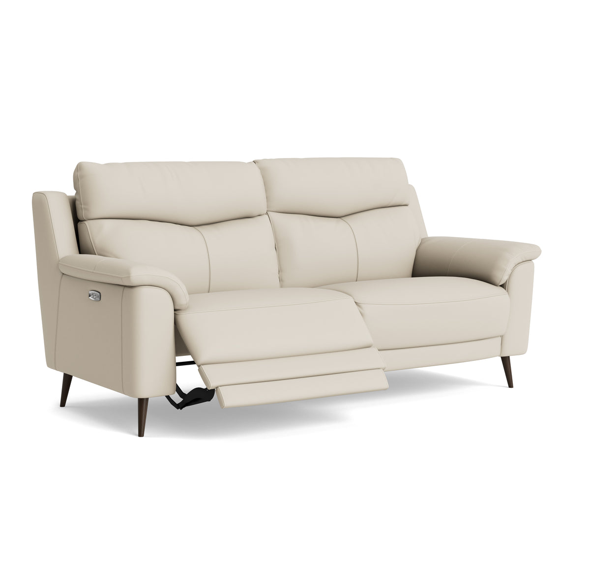 Revel Small 3 Seater Recliner Sofa - 2.5 Seater Sofa with 2 Power Recliners (Compact) Cat 20S - Power Recliner with USB — NWS-521E FROST, gallery image 1