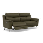 Revel 3 Seater Recliner Sofa - 2.5 Seater Sofa with 2 Power Recliners Cat 20S - Power Recliner with USB — NWS-548E DARK OLIVE, gallery image 1