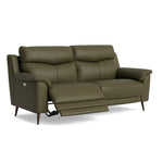 Revel Small 3 Seater Recliner Sofa - 2.5 Seater Sofa with 2 Power Recliners (Compact) Cat 20S - Power Recliner with USB — NWS-548E DARK OLIVE, gallery image 1