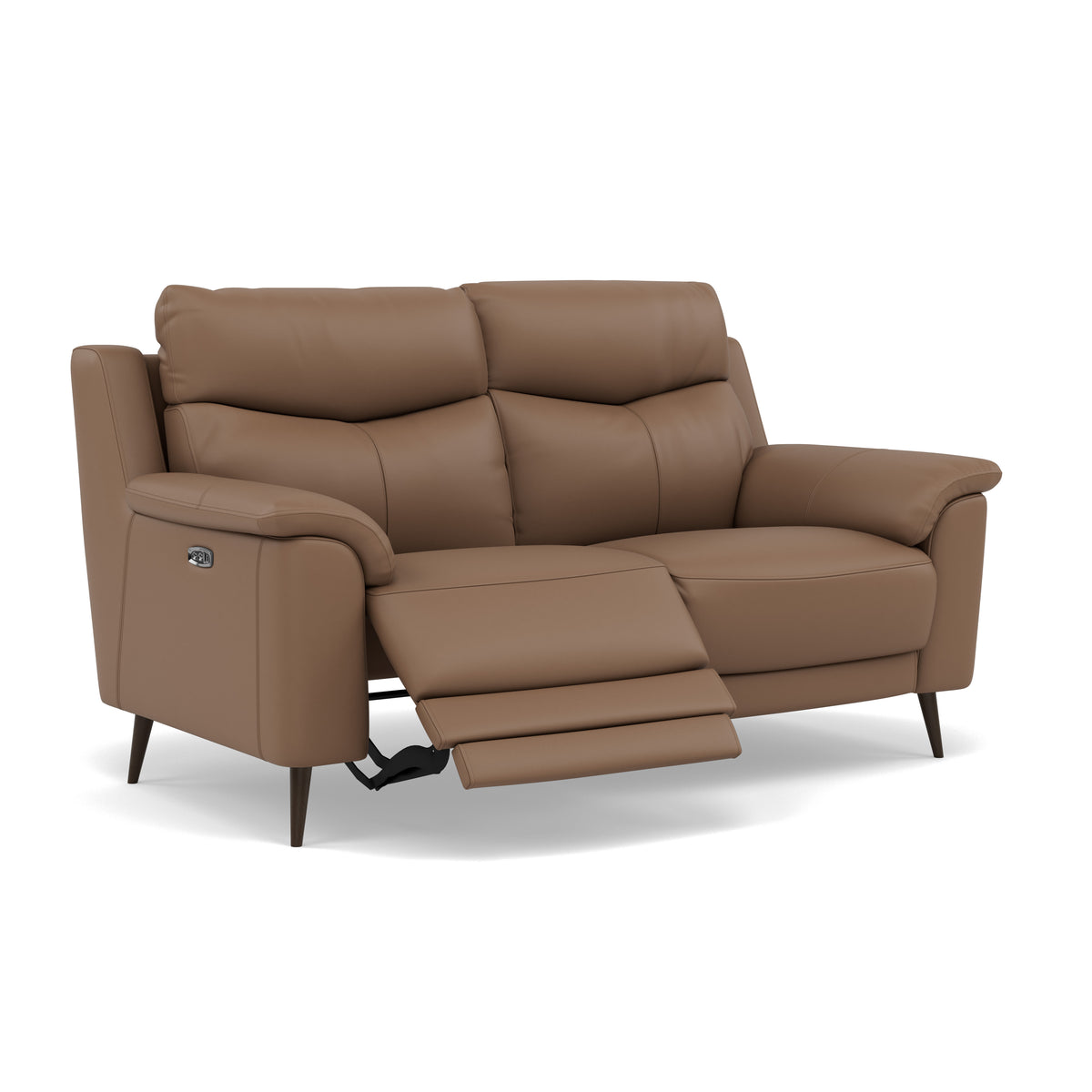 Revel 2 Seater Recliner Sofa - 2 Seater Sofa with 2 Power Recliners Cat 20S - Power Recliner with USB — NWS-586E FAWN, gallery image 1