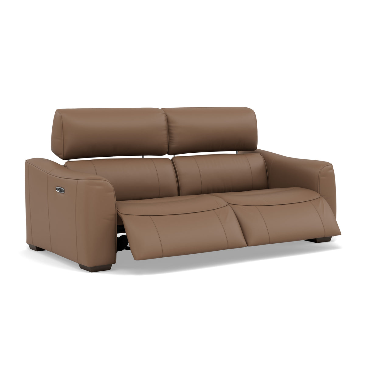 Beck Small 3 Seater Recliner Sofa - 2.5 Seater Sofa with 2 Power Recliners (Compact) Cat 20S - Power Recliner with USB — NWS-586E FAWN, gallery image 1
