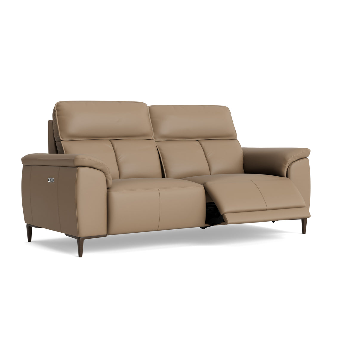 Loma 3 Seater Recliner Sofa - 2.5 Seater Sofa with 2 Power Recliners USB Cat 20S - Power Recliner with USB — NWS-513E PINE BARK, gallery image 1