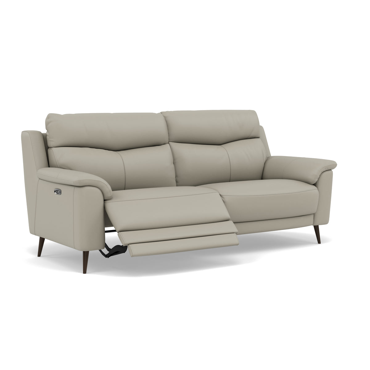 Revel 3 Seater Recliner Sofa - 2.5 Seater Sofa with 2 Power Recliners Cat 20S - Power Recliner with USB — NWS-516E LIGHT GREY, gallery image 1