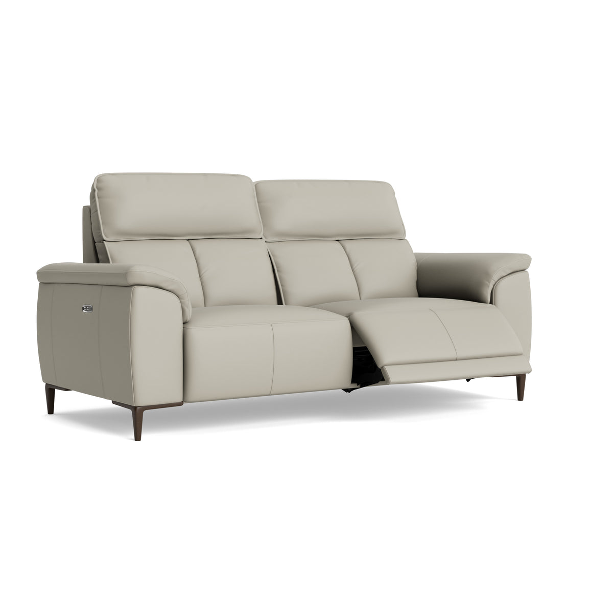 Loma 3 Seater Recliner Sofa - 2.5 Seater Sofa with 2 Power Recliners USB Cat 20S - Power Recliner with USB — NWS-516E LIGHT GREY, gallery image 1