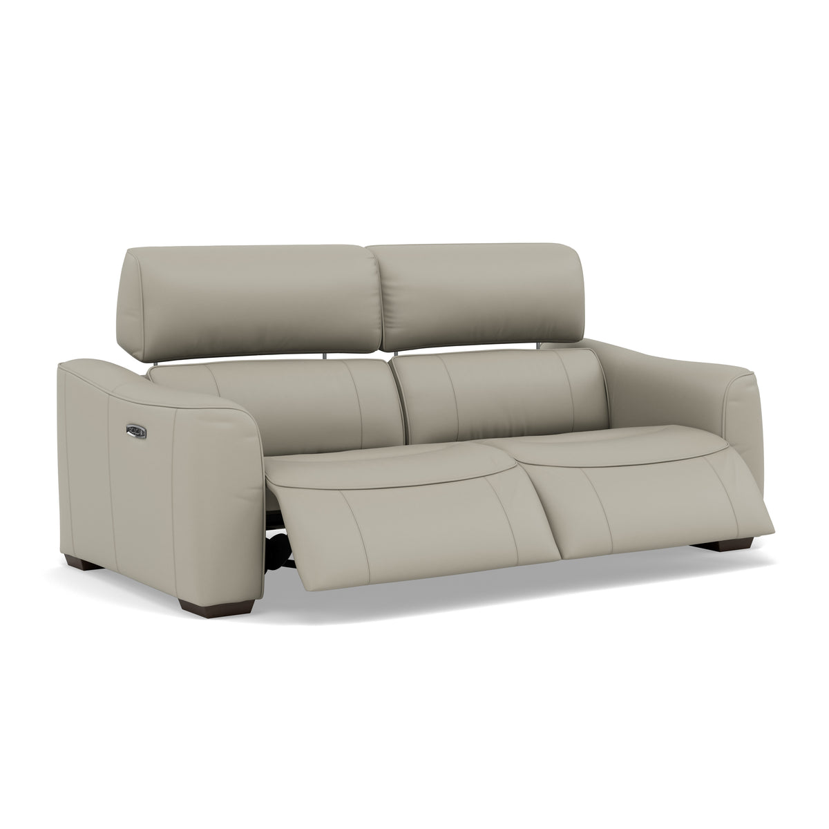 Beck Small 3 Seater Recliner Sofa - 2.5 Seater Sofa with 2 Power Recliners (Compact) Cat 20S - Power Recliner with USB — NWS-516E LIGHT GREY, gallery image 1