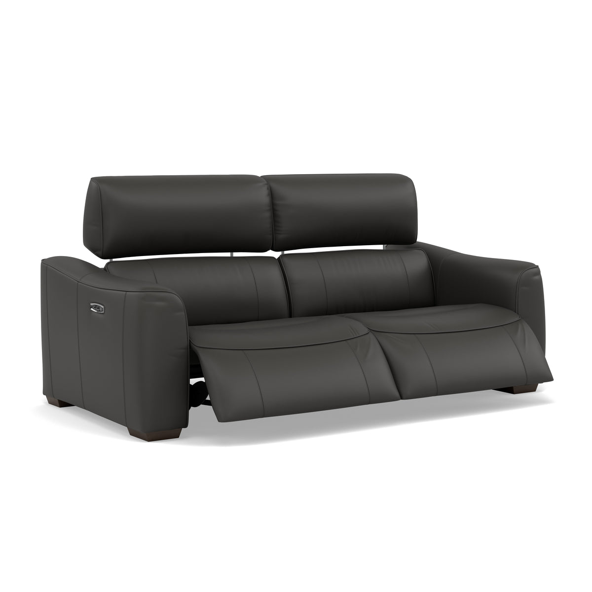 Beck Small 3 Seater Recliner Sofa - 2.5 Seater Sofa with 2 Power Recliners (Compact) Cat 20S - Power Recliner with USB — NWS-517E SHALE GREY, gallery image 1
