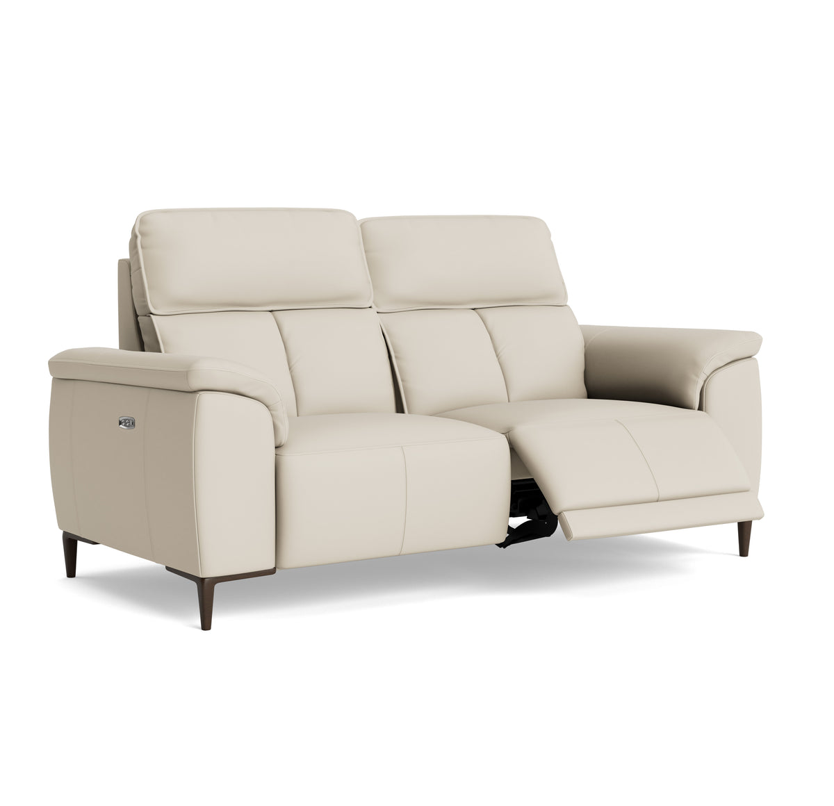 Loma Small 3 Seater Recliner Sofa - 2.5 Seater Sofa with 2 Power Recliners (Compact) USB Cat 20S - Power Recliner with USB — NWS-521E FROST, gallery image 1