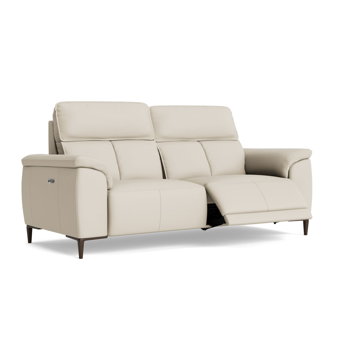 Loma 3 Seater Recliner Sofa - 2.5 Seater Sofa with 2 Power Recliners USB Cat 20S - Power Recliner with USB — NWS-521E FROST, gallery image 1