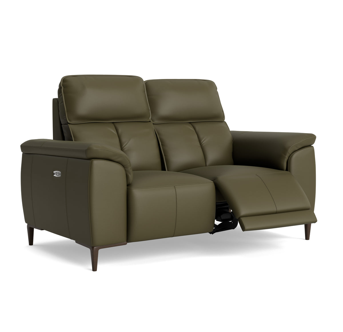 Loma 2 Seater Recliner Sofa - 2 Seater Sofa with 2 Power Recliners USB Cat 20S - Power Recliner with USB — NWS-548E DARK OLIVE, gallery image 1
