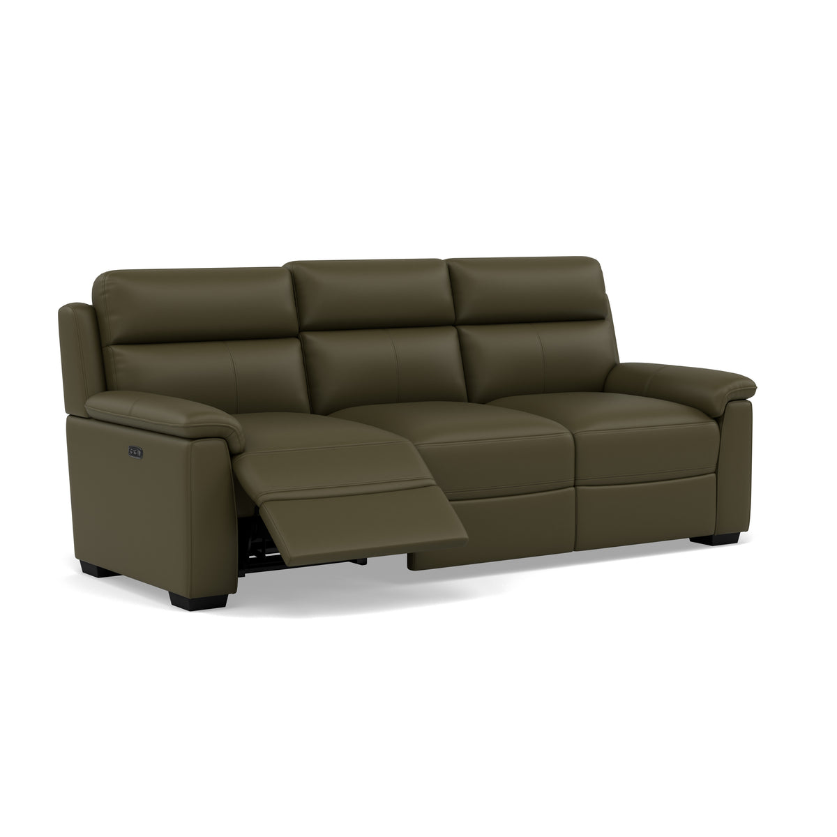 Eldon 3 Seater Power Recliner - 2.5 Seater Sofa 2 Power Recliners CAT20S - Power Recliner with USB — NWS-548E DARK OLIVE, gallery image 1