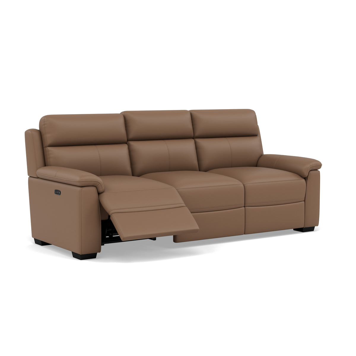 Eldon 3 Seater Power Recliner - 2.5 Seater Sofa 2 Power Recliners CAT20S - Power Recliner with USB — NWS-586E FAWN, gallery image 1