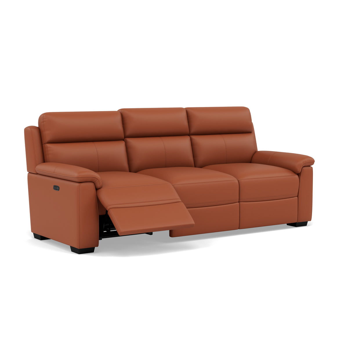 Eldon 3 Seater Power Recliner - 2.5 Seater Sofa 2 Power Recliners CAT20S - Power Recliner with USB — NWS-605D WARM BROWN, gallery image 1