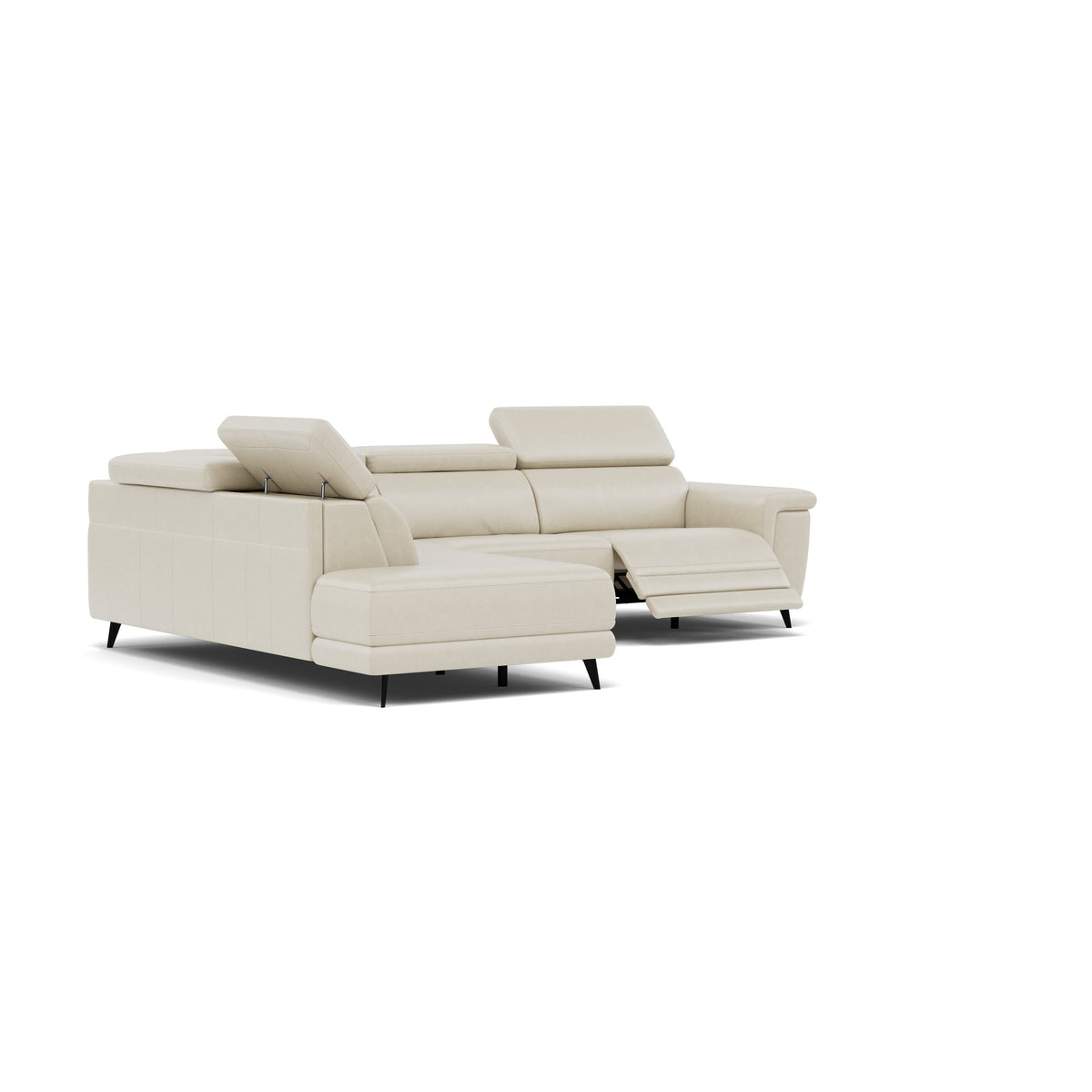 Sparta Corner Recliner Sofa - Combination 4 - Right Hand Facing Sofa Corner Group (Two Motors) Cat NL/O/S - Right Hand Facing - Power with Power Headrest & USB — O7015 Oslo Light Grey, gallery image 1