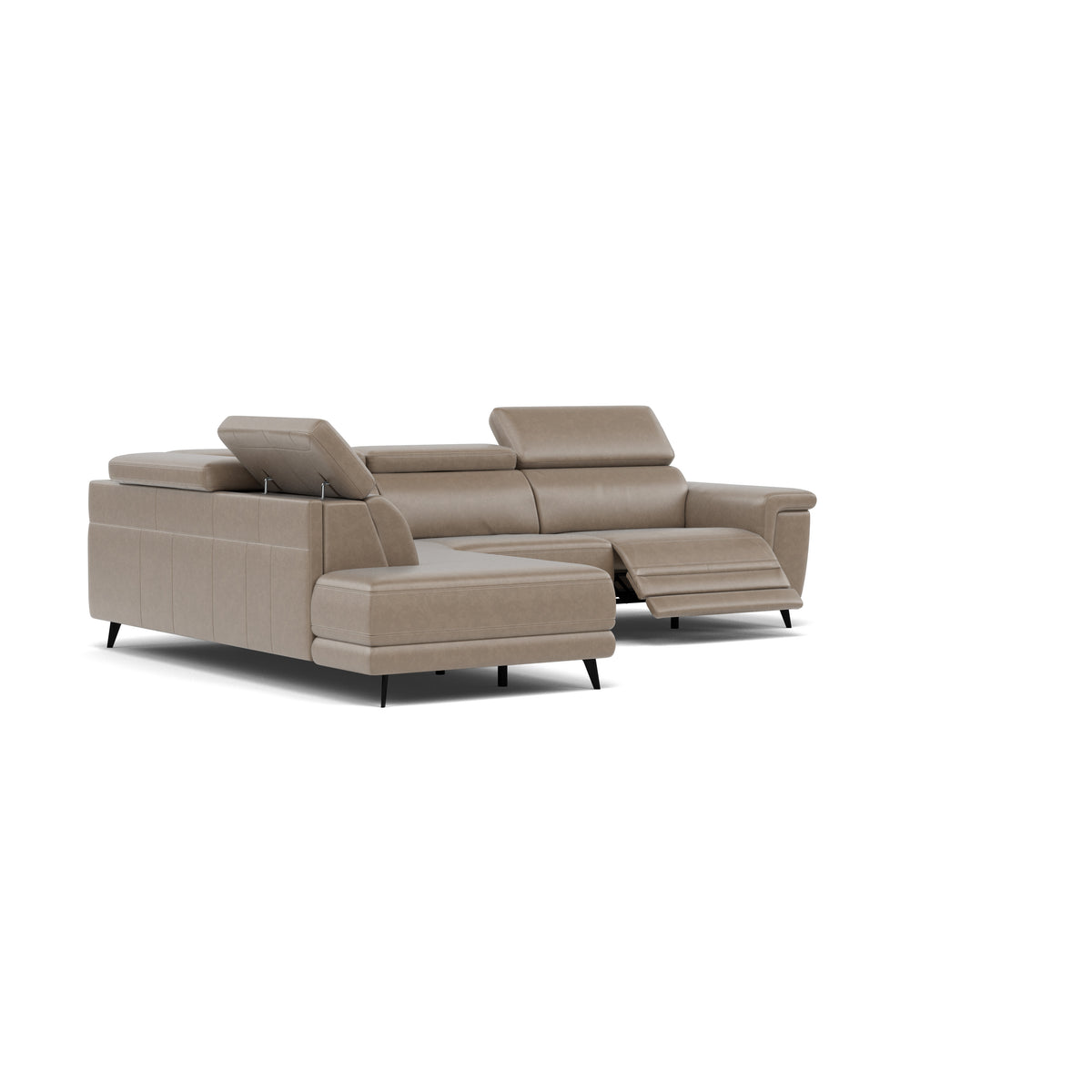 Sparta Corner Recliner Sofa - Combination 4 - Right Hand Facing Sofa Corner Group (Two Motors) Cat NL/O/S - Right Hand Facing - Power with Power Headrest & USB — O7023 Oslo Elephant Grey, gallery image 1