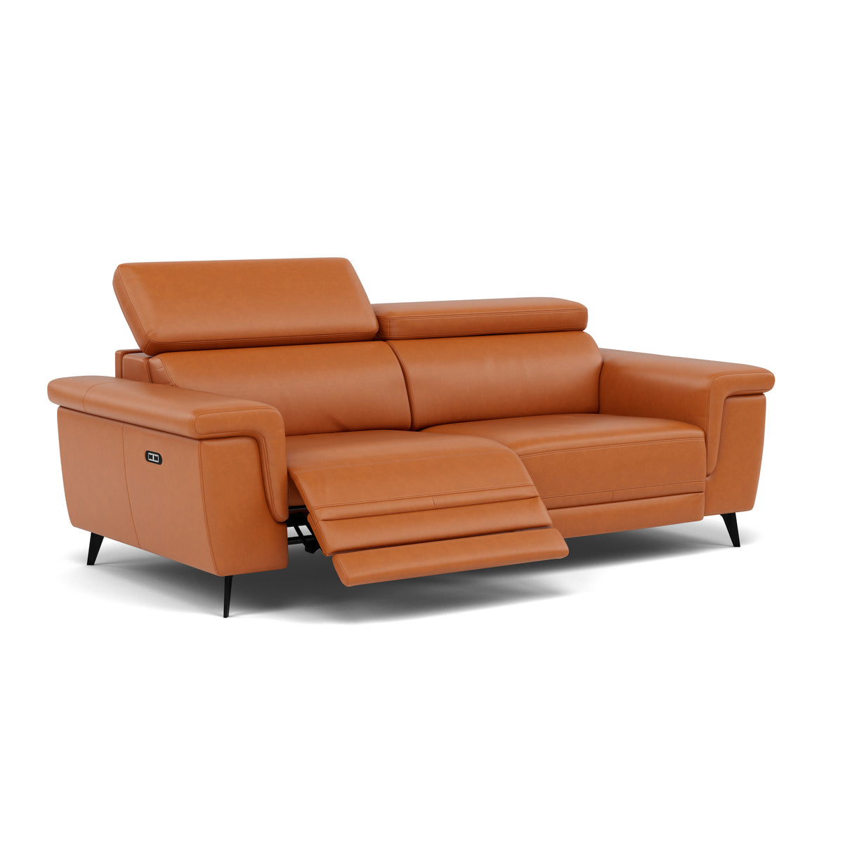 Sparta 3 Seater Recliner Sofa - 3 Str W/ 2 Power Recliner W/ 2 Power Headrest Cat NL/O/S - Power with Power Headrest & USB — O7303 Orlando Meerkat, gallery image 1