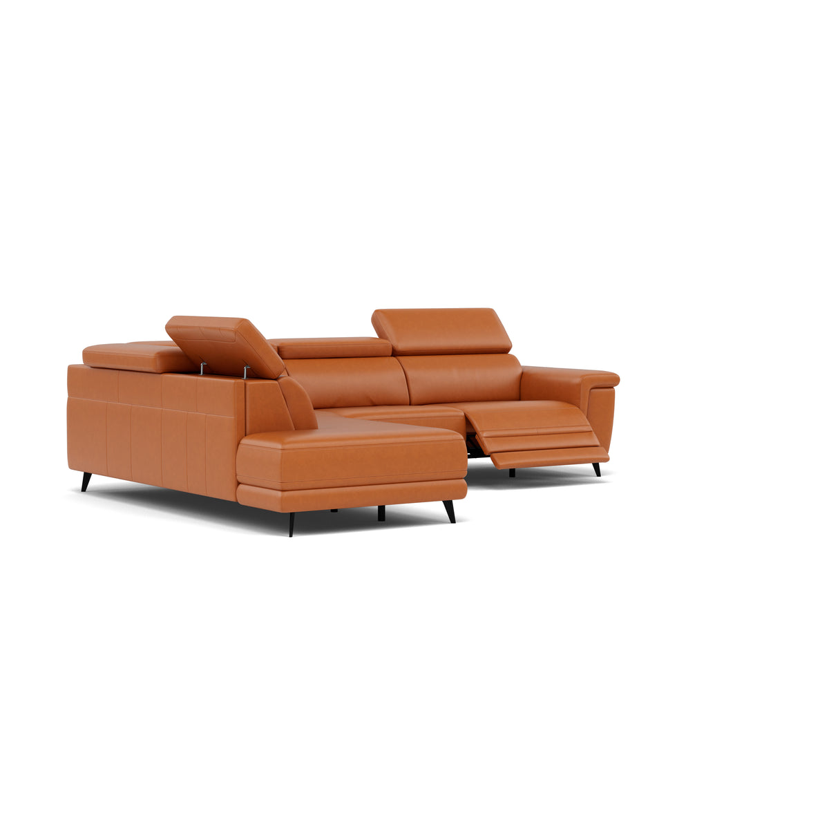 Sparta Corner Recliner Sofa - Combination 4 - Right Hand Facing Sofa Corner Group (Two Motors) Cat NL/O/S - Right Hand Facing - Power with Power Headrest & USB — O7303 Orlando Meerkat, gallery image 1