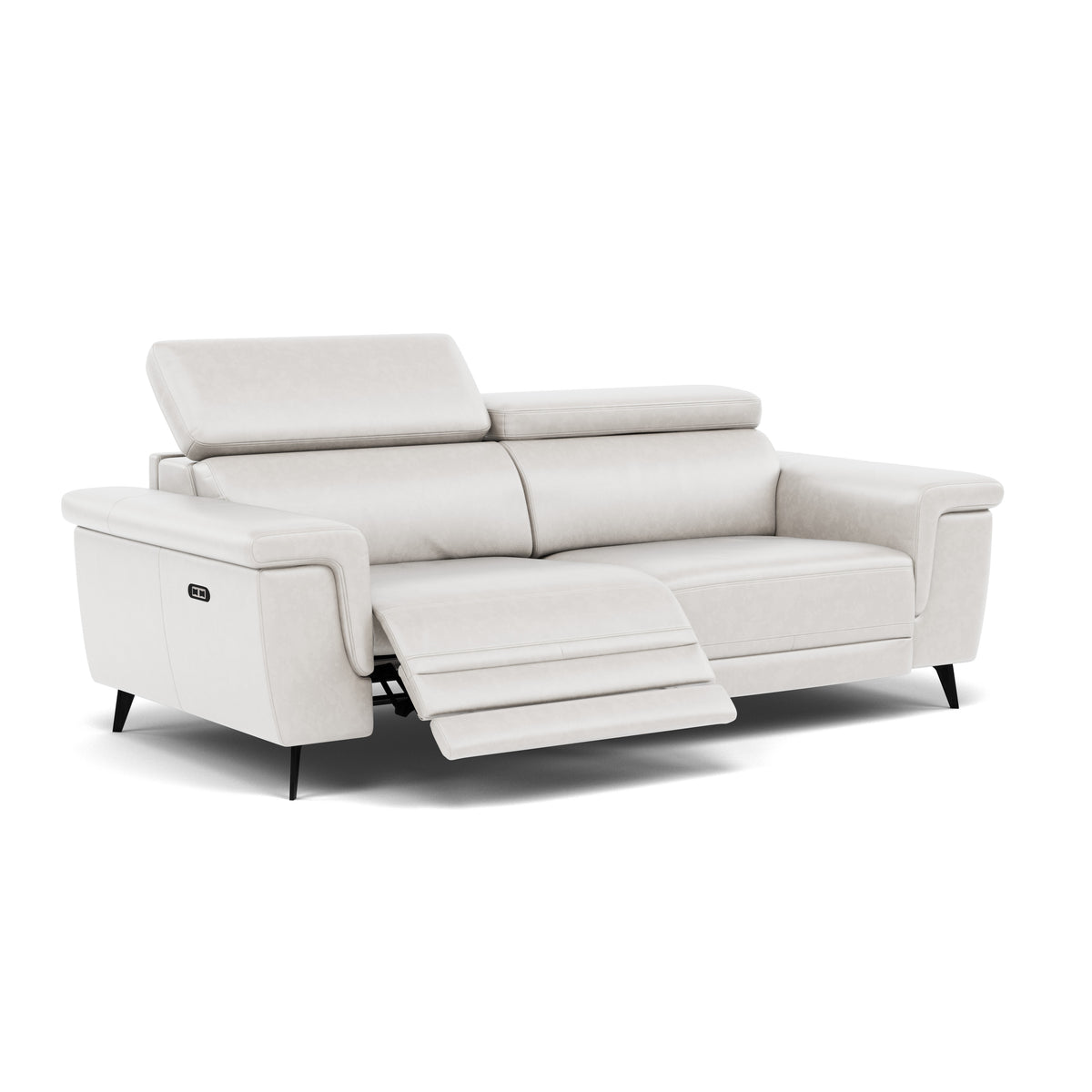 Sparta 3 Seater Recliner Sofa - 3 Str W/ 2 Power Recliner W/ 2 Power Headrest Cat NL/O/S - Power with Power Headrest & USB — O7304 Orlando Quiet Grey, gallery image 1