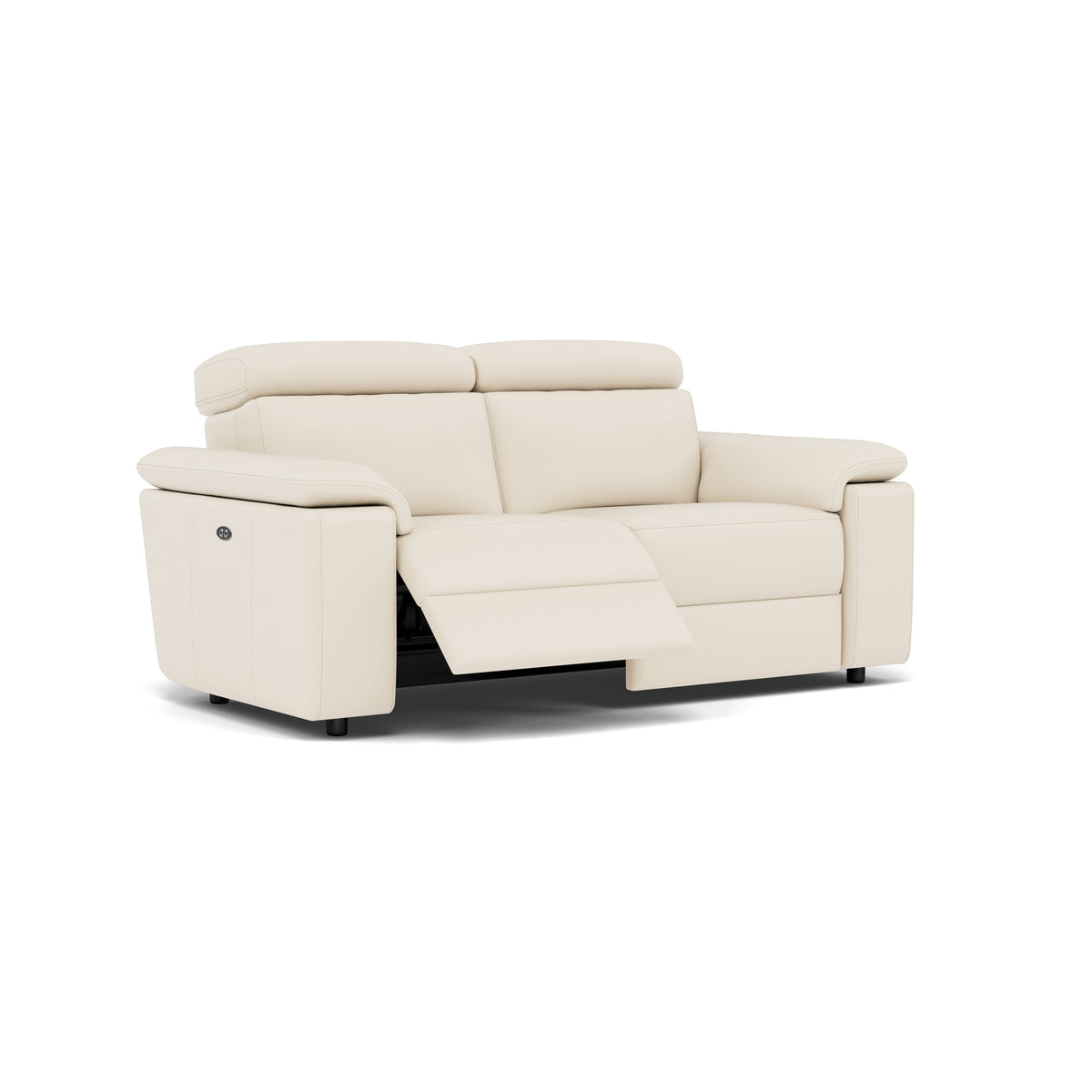 Nicoletti Rossini 2 Seater Recliner Sofa - 2 Seater Sofa Power Recliner & Power Headrest CB - Power with Power Headrest & USB — Torello PS Bianco 93, gallery image 1