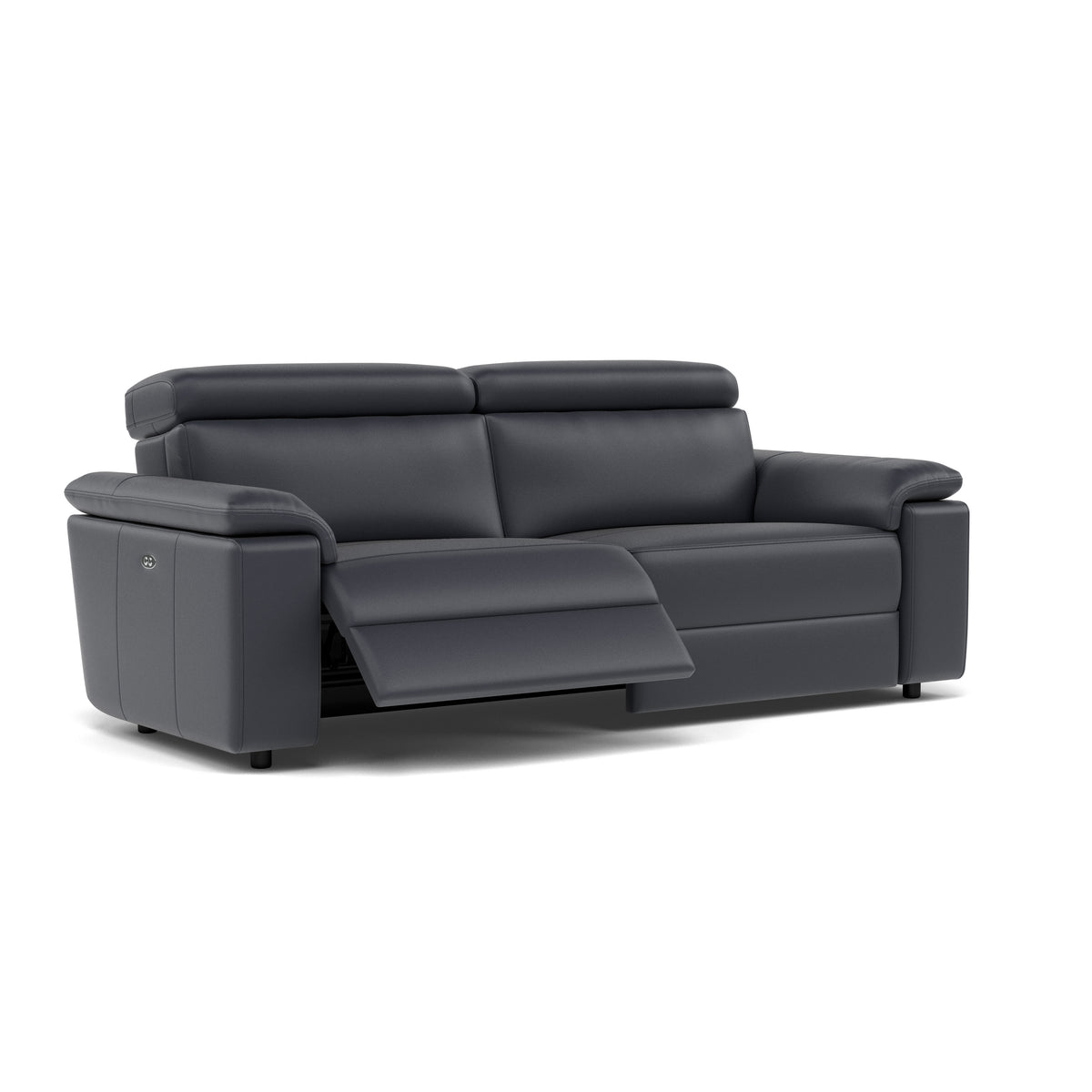 Nicoletti Rossini 3 Seater Recliner Sofa - 3 Seater Sofa Power Recliner CB - Power Recliner with USB — Torello PS Blu -S 81, gallery image 1