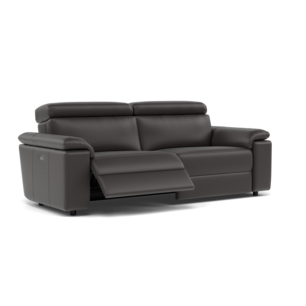 Nicoletti Rossini 3 Seater Recliner Sofa - 3 Seater Sofa Power Recliner CB - Power Recliner with USB — Torello PS Chocol -S 91, gallery image 1