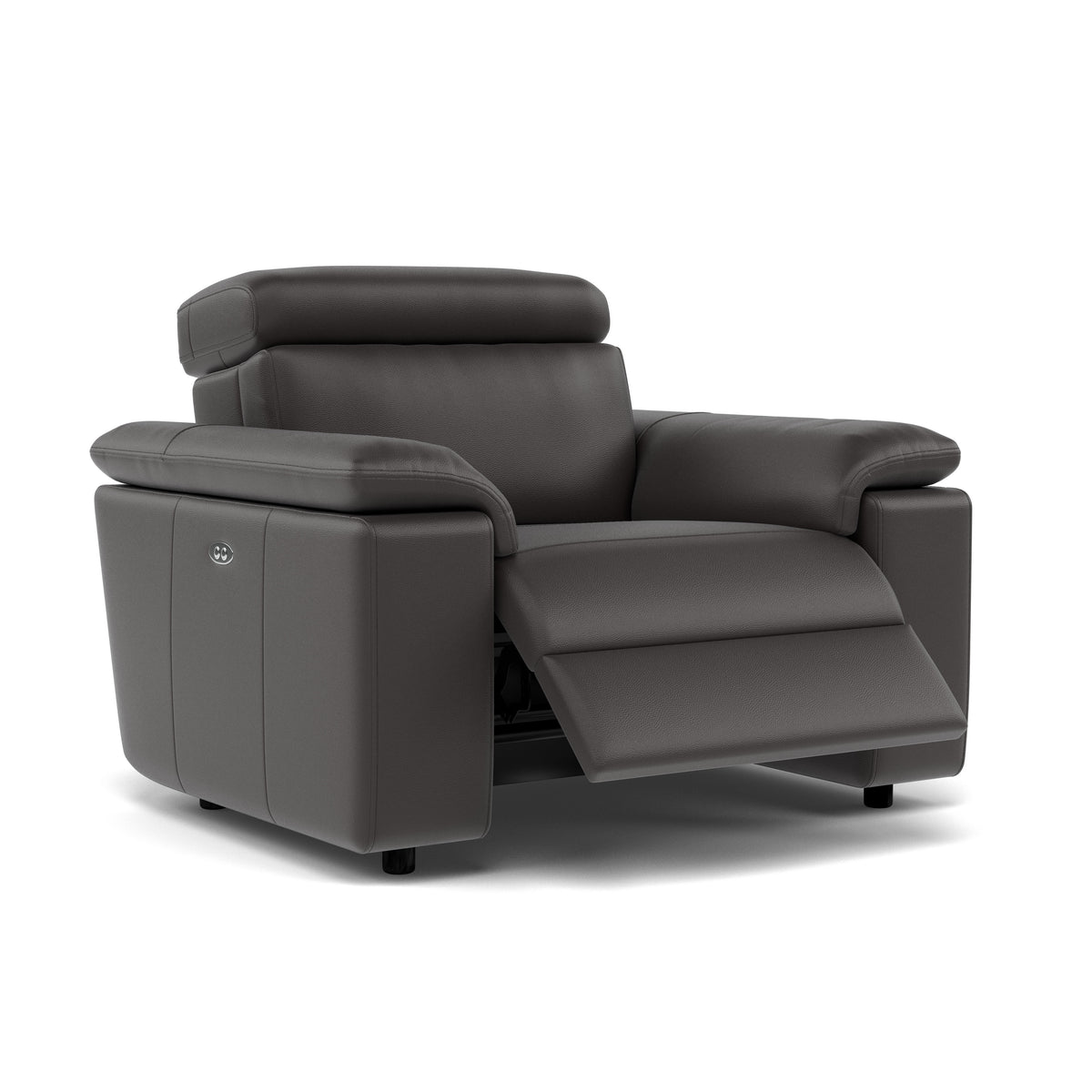 Nicoletti Rossini Recliner Armchair  - Power Recliner Armchair CB - Power Recliner with USB — Torello PS Chocol -S 91, gallery image 1