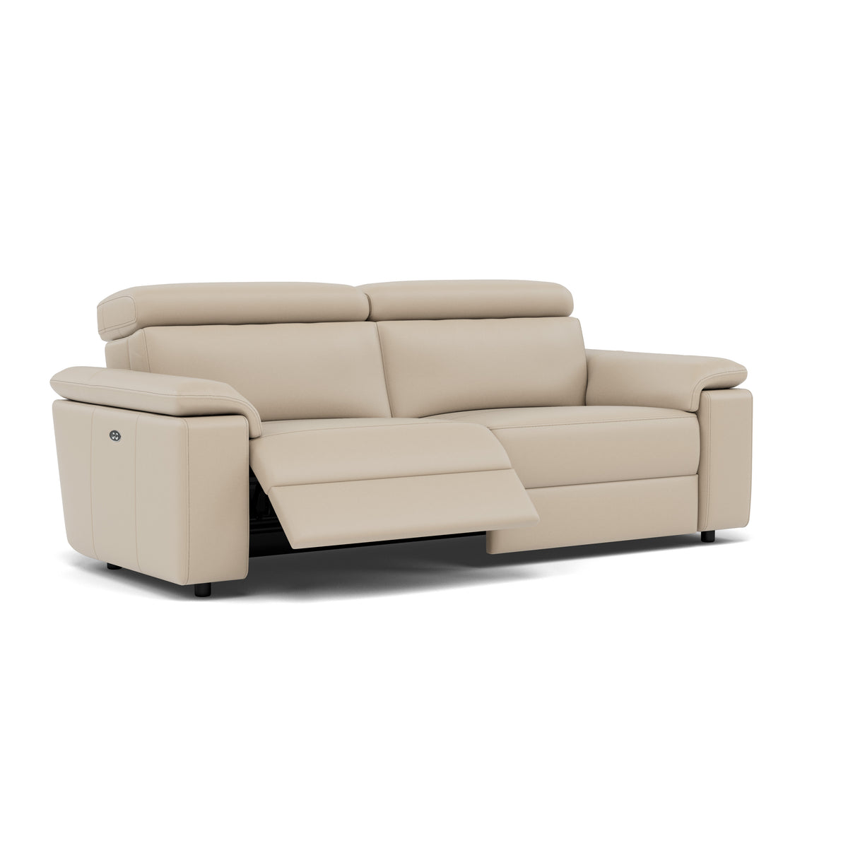 Nicoletti Rossini 3 Seater Recliner Sofa - 3 Seater Sofa Power Recliner CB - Power Recliner with USB — Torello PS Fango 352, gallery image 1