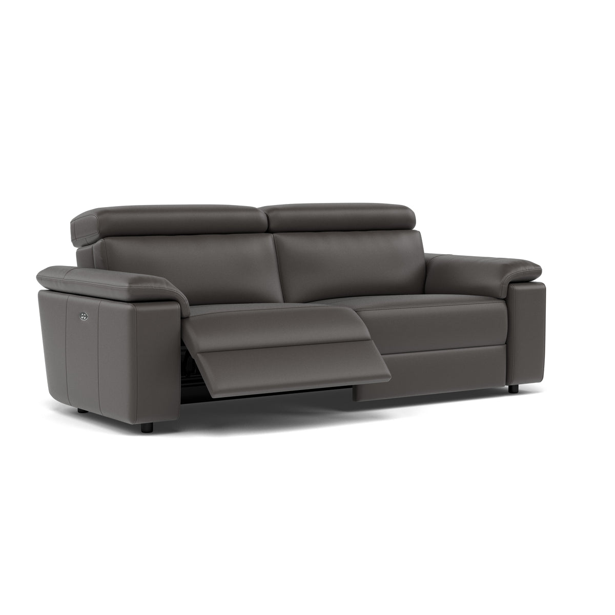 Nicoletti Rossini 3 Seater Recliner Sofa - 3 Seater Sofa Power Recliner CB - Power Recliner with USB — Torello PS Grigio Scuro 327, gallery image 1