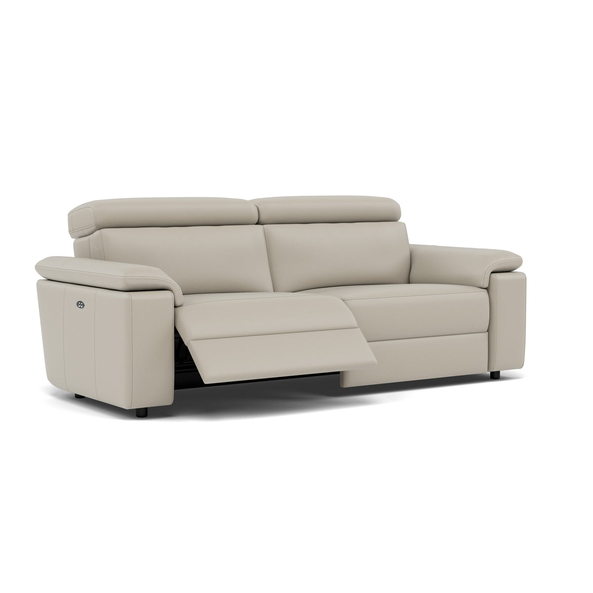 Nicoletti Rossini 3 Seater Recliner Sofa - 3 Seater Sofa Power Recliner CB - Power Recliner with USB — Torello PS Tortora 328, gallery image 1
