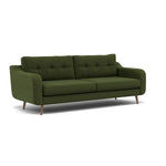 Phoebe 4 Seater Sofa - Extra Large Sofa Standard Back Grade B — Plush Velvet Vine / Weathered Oak, gallery image 1