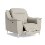 Nicoletti Carmen Recliner Armchair - Power Recliner Chair CB - Power Recliner with USB — Feet: Shiny Metal / Torello PS Tortora 328, gallery image 1