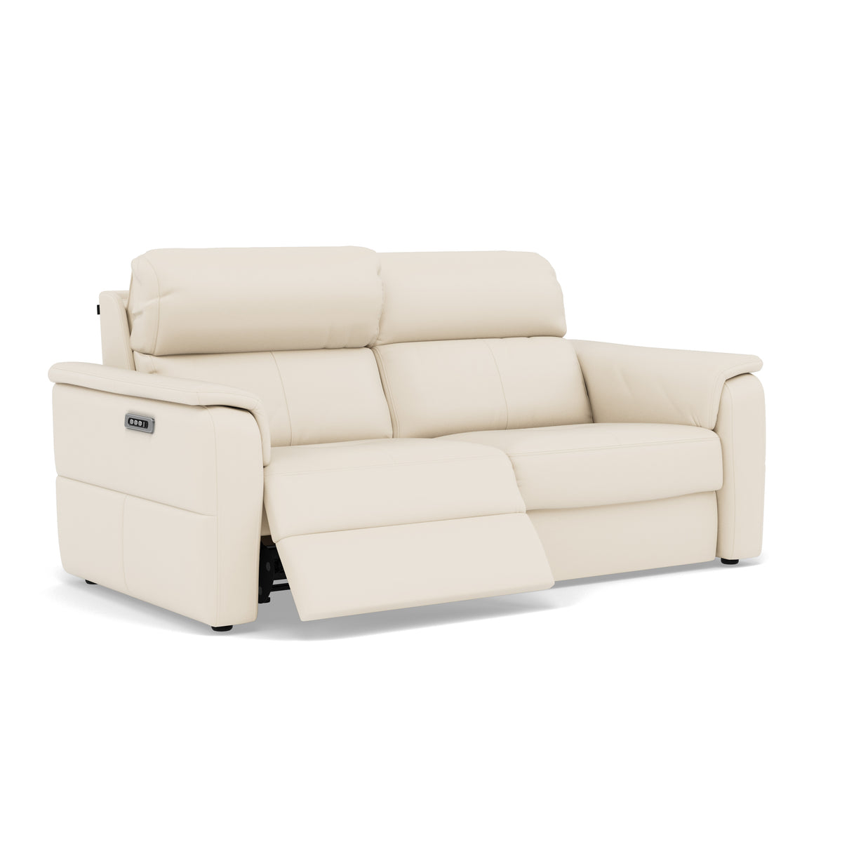 Nicoletti Giacomo 3 Seater Recliner Sofa - 3 Seater Sofa Power Recl Lumber Support CB Torello - Power With Power Headrest Footrest Lumbar & USB — Torello PS Bianco 93, gallery image 1