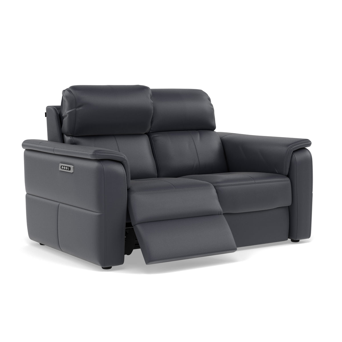 Nicoletti Giacomo 2 Seater Recliner Sofa - 2 Seater Sofa Power Recl Lumber Support CB Torello - Power With Power Headrest Footrest Lumbar & USB — Torello PS Blu -S 81, gallery image 1
