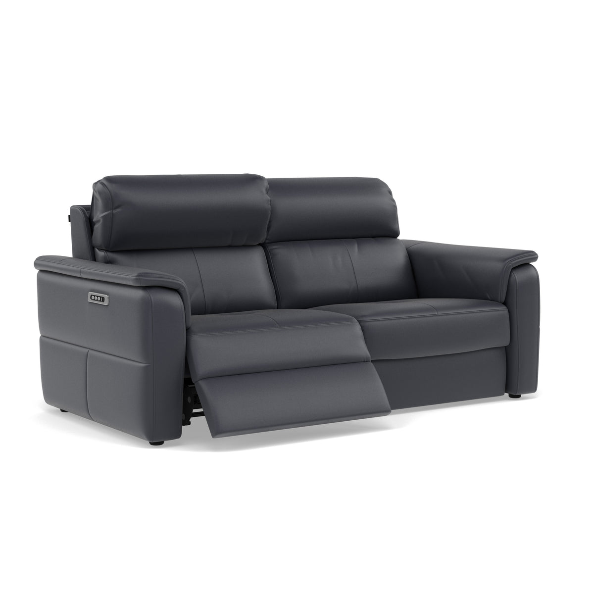 Nicoletti Giacomo 3 Seater Recliner Sofa - 3 Seater Sofa Power Recl Lumber Support CB Torello - Power With Power Headrest Footrest Lumbar & USB — Torello PS Blu -S 81, gallery image 1
