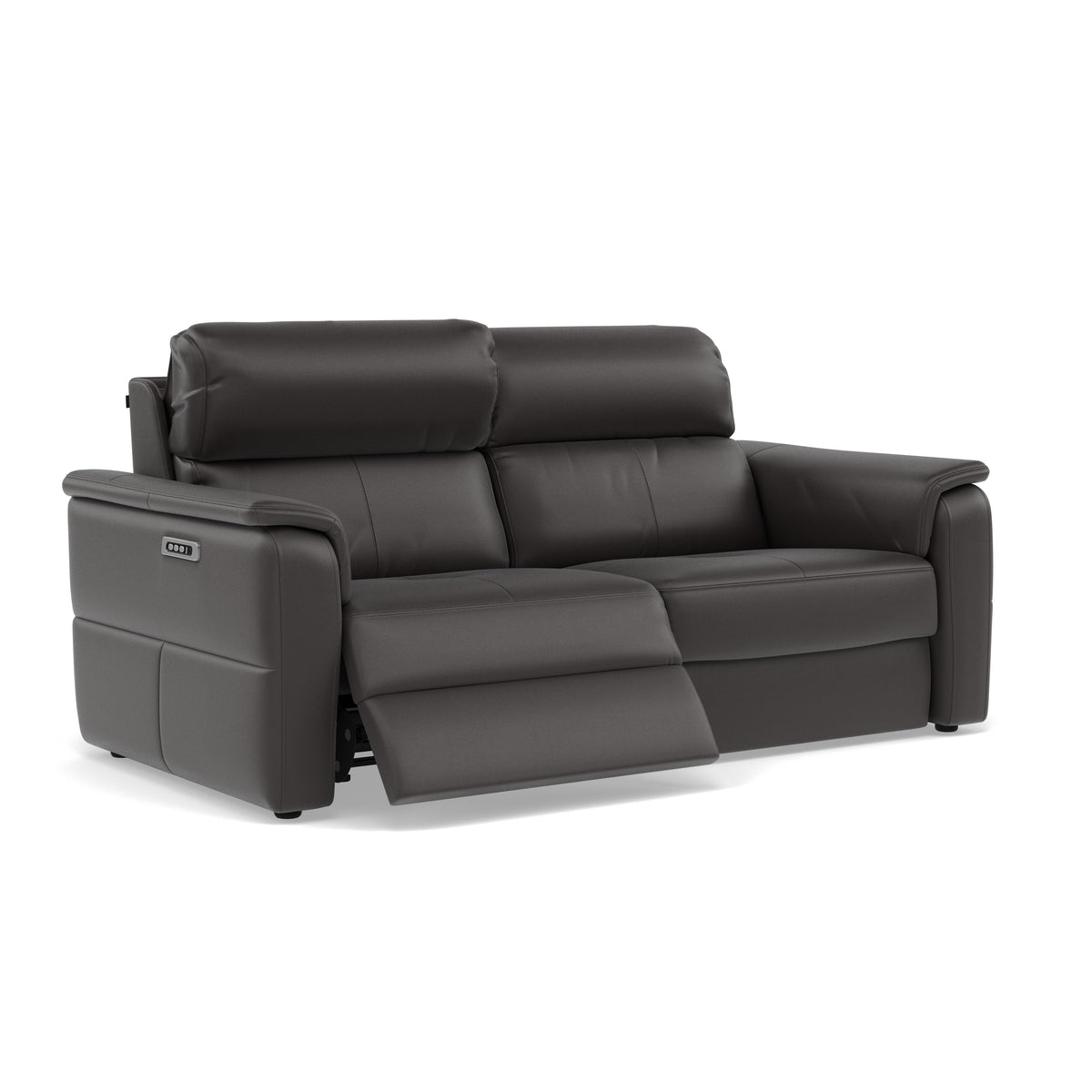 Nicoletti Giacomo 3 Seater Recliner Sofa - 3 Seater Sofa Power Recl Lumber Support CB Torello - Power With Power Headrest Footrest Lumbar & USB — Torello PS Chocol -S 91, gallery image 1