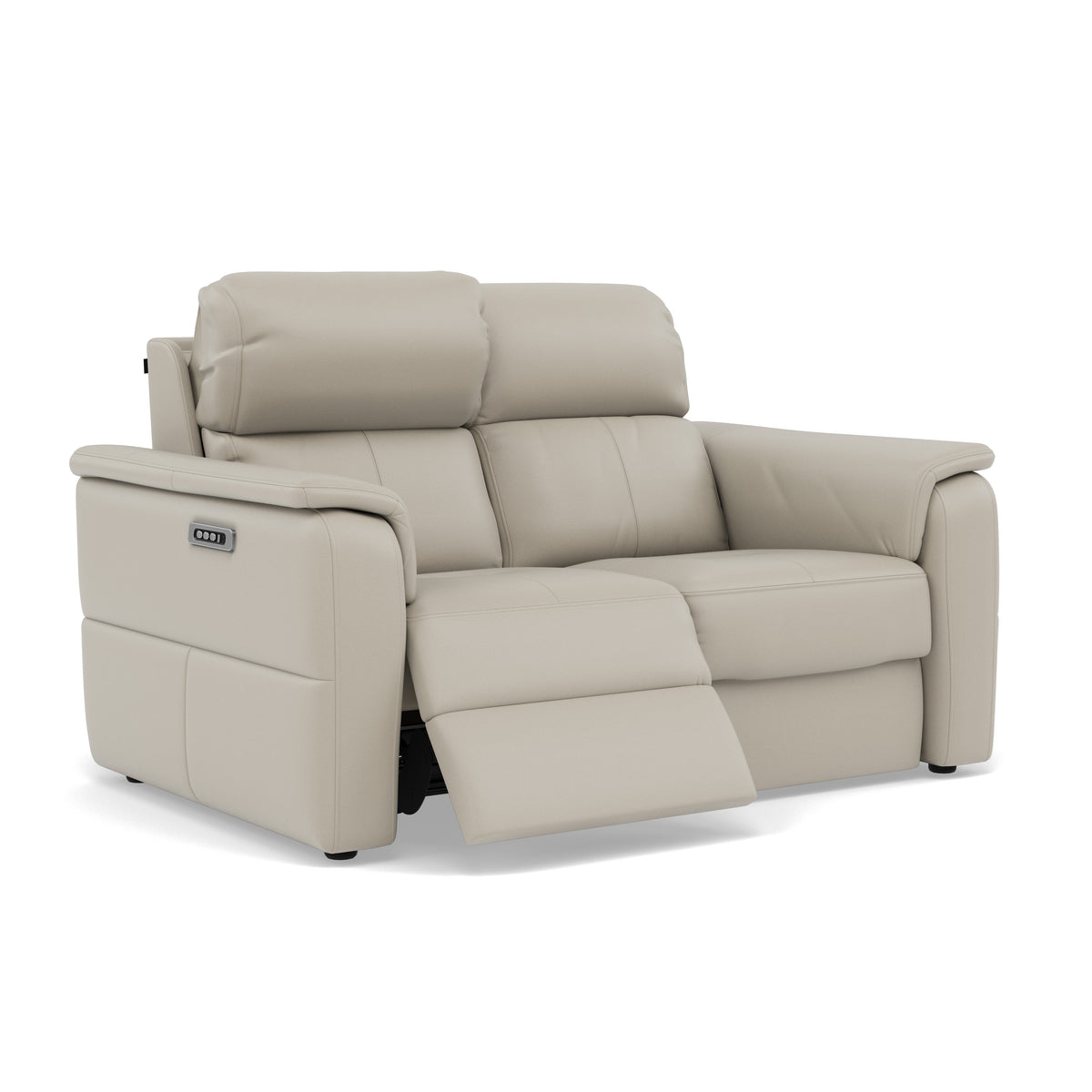 Nicoletti Giacomo 2 Seater Recliner Sofa - 2 Seater Sofa Power Recl Lumber Support CB Torello - Power With Power Headrest Footrest Lumbar & USB — Torello PS Tortora 328, gallery image 1